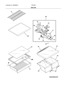 Shelves parts for Crosley Top-Mount Refrigerator CRT206QS4 from AppliancePartsPros.com