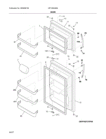 Door parts for Crosley Top-Mount Refrigerator CRT206QS6A from AppliancePartsPros.com