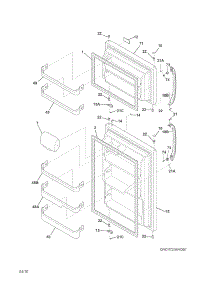 Doors parts for Crosley Top-Mount Refrigerator CRT206QW2 from AppliancePartsPros.com