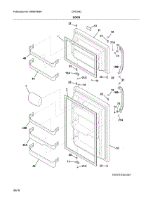 Doors parts for Crosley Top-Mount Refrigerator CRT206QW3 from AppliancePartsPros.com