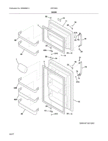 Door parts for Crosley Top-Mount Refrigerator CRT206QW7A from AppliancePartsPros.com