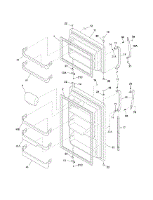 Doors parts for Crosley Top-Mount Refrigerator CRT215HPS0 from AppliancePartsPros.com