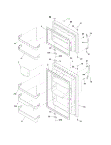 Doors parts for Crosley Top-Mount Refrigerator CRT215PS2 from AppliancePartsPros.com