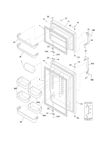 Door parts for Crosley Top-Mount Refrigerator CRT216HLQ2 from AppliancePartsPros.com