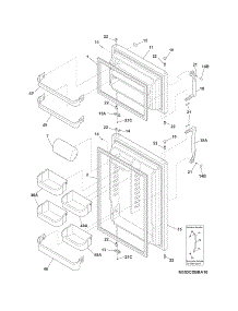 Door parts for Crosley Top-Mount Refrigerator CRT216HLW0 from AppliancePartsPros.com