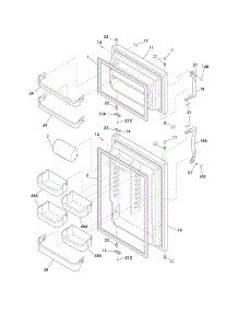 Door parts for Crosley Top-Mount Refrigerator CRT21HCDMW0 from AppliancePartsPros.com