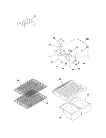 Shelves parts for Crosley Top-Mount Refrigerator CRTE151AW7 from AppliancePartsPros.com
