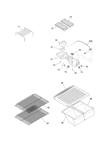 Shelves parts for Crosley Top-Mount Refrigerator CRTE151AW9 from AppliancePartsPros.com