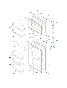 Door parts for Crosley Top-Mount Refrigerator CRTE174KW1 from AppliancePartsPros.com