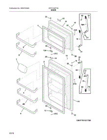 Door parts for Crosley Top-Mount Refrigerator CRTE182TD0 from AppliancePartsPros.com