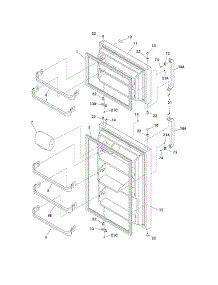 Door parts for Crosley Top-Mount Refrigerator CRTE183IAS4 from AppliancePartsPros.com