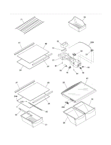 Shelves parts for Crosley Top-Mount Refrigerator CRTE183IAW4 from AppliancePartsPros.com