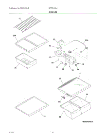 Shelves parts for Crosley Top-Mount Refrigerator CRTE184HJW0 from AppliancePartsPros.com