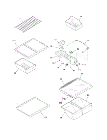 Shelves parts for Crosley Top-Mount Refrigerator CRTE184IJW3 from AppliancePartsPros.com