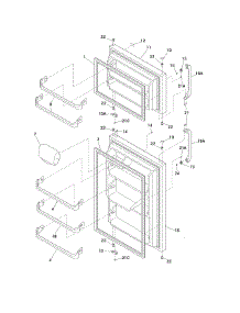 Door parts for Crosley Top-Mount Refrigerator CRTE184JB0 from AppliancePartsPros.com