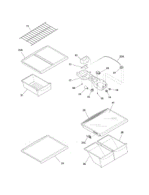 Shelves parts for Crosley Top-Mount Refrigerator CRTE184JB4 from AppliancePartsPros.com