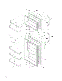 Door parts for Crosley Top-Mount Refrigerator CRTE184JS1 from AppliancePartsPros.com