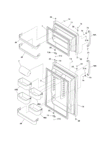 Doors parts for Crosley Top-Mount Refrigerator CRTE187EW9 from AppliancePartsPros.com