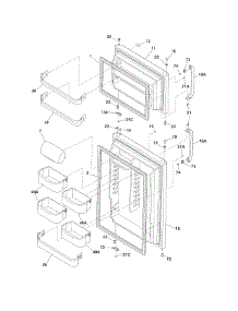 Door parts for Crosley Top-Mount Refrigerator CRTE187JW0 from AppliancePartsPros.com