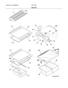 Shelves parts for Crosley Top-Mount Refrigerator CRTE206TB1 from AppliancePartsPros.com