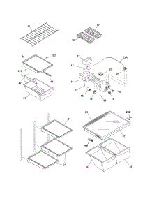 Shelves parts for Crosley Top-Mount Refrigerator CRTE217AQ0 from AppliancePartsPros.com