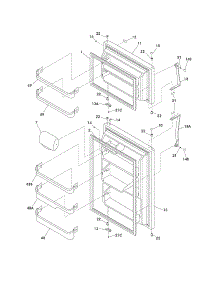 Doors parts for Crosley Top-Mount Refrigerator CRTE217AQ1 from AppliancePartsPros.com
