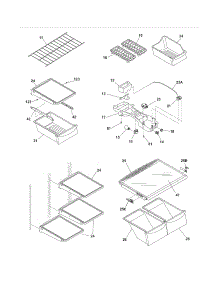 Shelves parts for Crosley Top-Mount Refrigerator CRTE217AQ1 from AppliancePartsPros.com