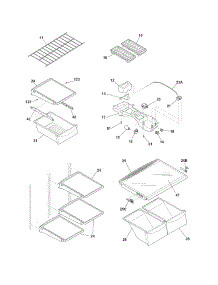 Shelves parts for Crosley Top-Mount Refrigerator CRTE217AS3 from AppliancePartsPros.com