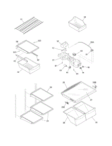Shelves parts for Crosley Top-Mount Refrigerator CRTE217IAQ2 from AppliancePartsPros.com
