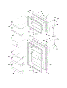 Door parts for Crosley Top-Mount Refrigerator CRTE217IAS0 from AppliancePartsPros.com