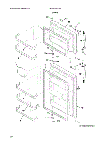 Door parts for Crosley Top-Mount Refrigerator CRTEH182TW0 from AppliancePartsPros.com