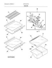 Shelves parts for Crosley Top-Mount Refrigerator CRTEH182TW0 from AppliancePartsPros.com