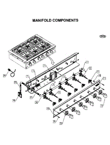 Manifold parts for Dcs Gas Cooktop CS-366SS 70015 from AppliancePartsPros.com