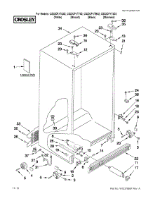 Cabinet Parts parts for Crosley Side-By-Side Refrigerator CS22CFXTQ02 from AppliancePartsPros.com
