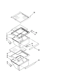 Refrigerator Shelf Parts parts for Crosley Side-By-Side Refrigerator CS22CFXTQ02 from AppliancePartsPros.com