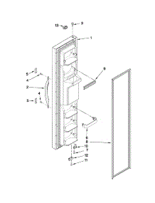 Freezer Door Parts parts for Crosley Side-By-Side Refrigerator CS22CFXTQ02 from AppliancePartsPros.com