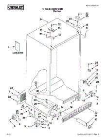 Cabinet Parts parts for Crosley Side-By-Side Refrigerator CS22CFXTS05 from AppliancePartsPros.com
