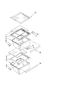 Refrigerator Shelf Parts parts for Crosley Side-By-Side Refrigerator CS22CFXTS05 from AppliancePartsPros.com