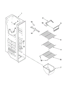Freezer Liner Parts parts for Crosley Side-By-Side Refrigerator CS22CFXTS05 from AppliancePartsPros.com
