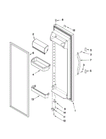 Refrigerator Door Parts parts for Crosley Side-By-Side Refrigerator CS22CFXTS05 from AppliancePartsPros.com