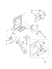 Dispenser Front Parts parts for Crosley Side-By-Side Refrigerator CS22CFXTS05 from AppliancePartsPros.com