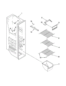 Freezer Liner Parts parts for Crosley Side-By-Side Refrigerator CS22CFXTT02 from AppliancePartsPros.com