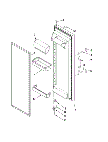 Refrigerator Door Parts parts for Crosley Side-By-Side Refrigerator CS22CFXTT02 from AppliancePartsPros.com