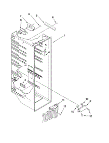Refrigerator Liner Parts parts for Crosley Side-By-Side Refrigerator CS25CFXTQ02 from AppliancePartsPros.com