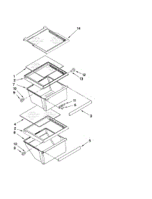 Refrigerator Shelf Parts parts for Crosley Side-By-Side Refrigerator CS25CFXTQ02 from AppliancePartsPros.com