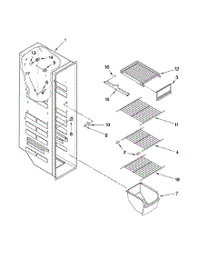 Freezer Liner Parts parts for Crosley Side-By-Side Refrigerator CS25CFXTQ02 from AppliancePartsPros.com