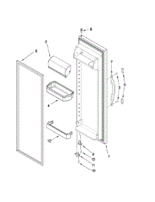 Refrigerator Door Parts parts for Crosley Side-By-Side Refrigerator CS25CFXTQ02 from AppliancePartsPros.com