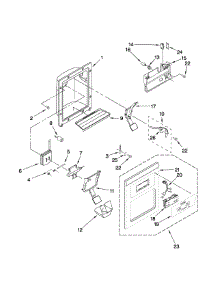 Dispenser Front Parts parts for Crosley Side-By-Side Refrigerator CS25CFXTQ02 from AppliancePartsPros.com