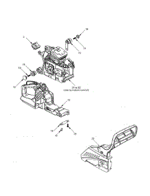 Short Block / Clutch Cover parts for Earthquake Gas Chainsaw CS3814 from AppliancePartsPros.com