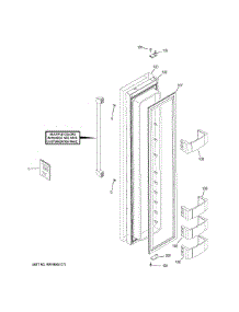 Freezer Door parts for Ge Side-By-Side Refrigerator CSB42WP2NCS1 from AppliancePartsPros.com